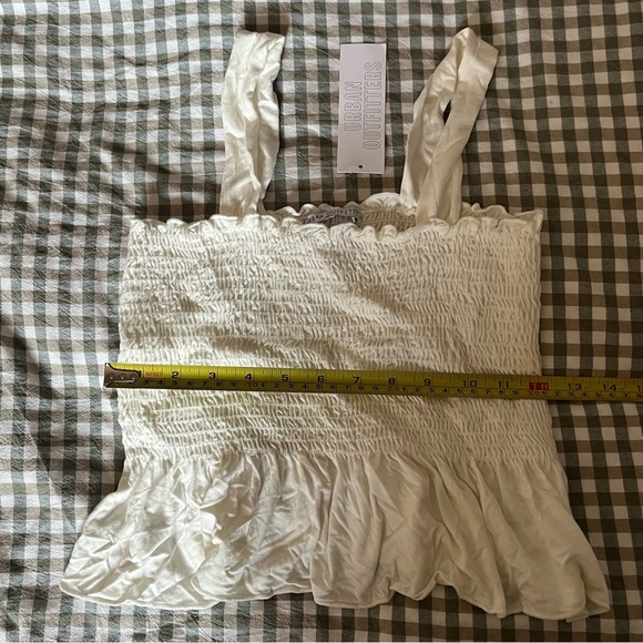 White Smocked Ruffle Top - Picture 6 of 7